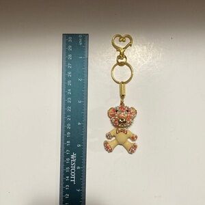 Colorful Teddy Bear Keychain/Bag Charm New Without Tags